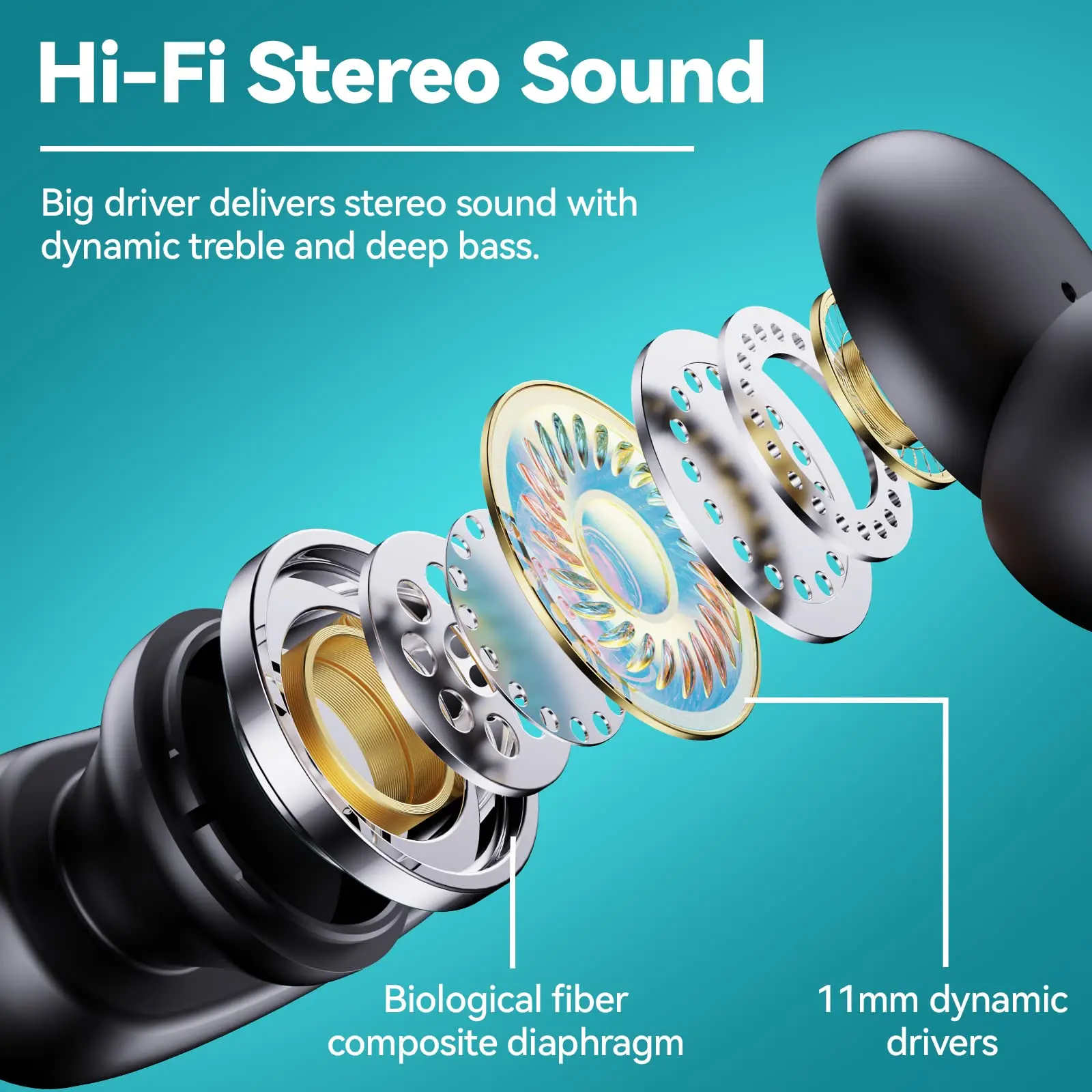 Ipx7 Waterproof Earphones Overear Stereo Bass Headset Earhooks