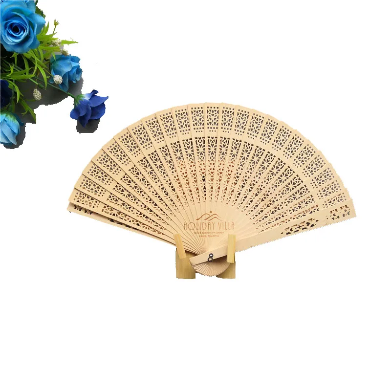 Special Hot Selling Popular Wooden Folding Hand Fans Personalized Chinese Carved Folding Wood Hand Fan