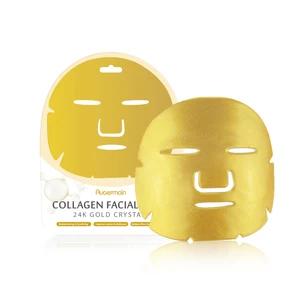 Custom Korean Skin Care Beauty 24K Gold Collagen Facial Mask Moisturizing Crystal Hydrating Jelly Sheet Face Mask Private Label