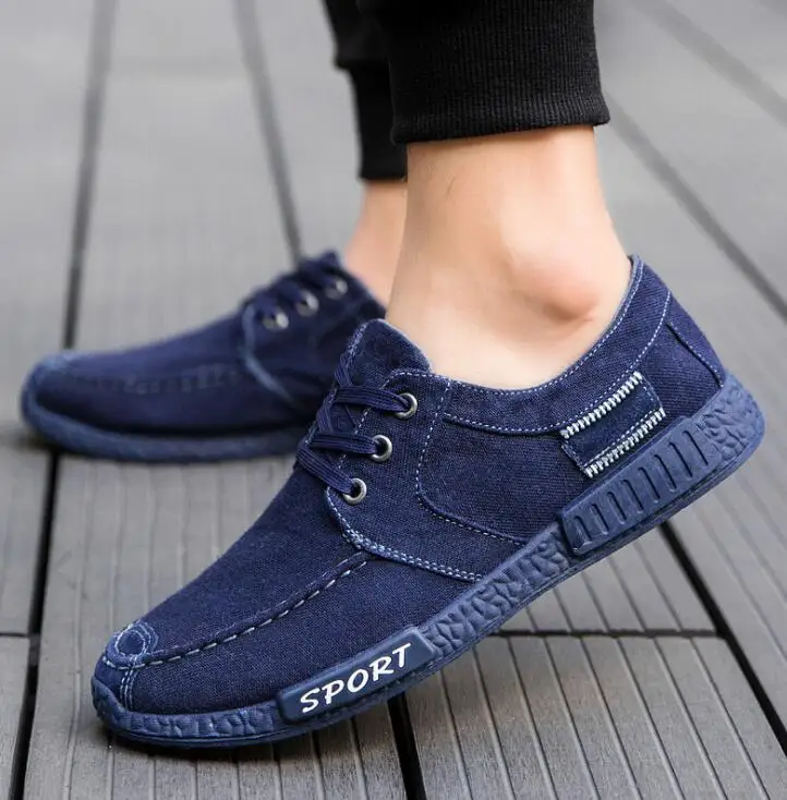 blue casual shoes with jeans