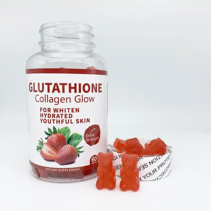 OEM Private Label Food Supplements Vegan Collagen Vitamin C E Skin Whitening L-Glutathione Gummies factory