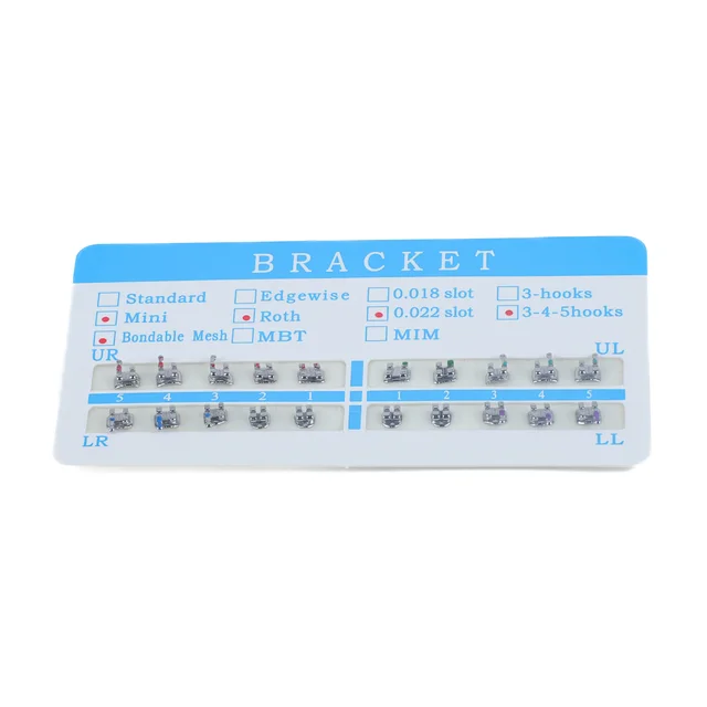 Durable and Comfortable Bondable Metal Brackets for Orthodontists Roth/MBT/Edgewise