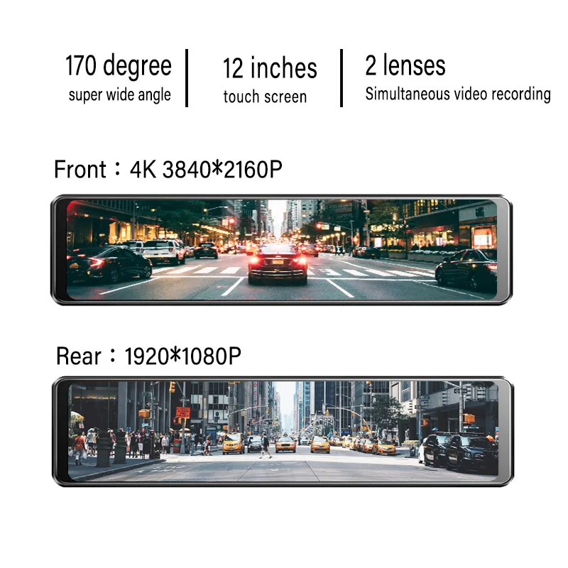 Caméra Avant Arrière Usb Dash Cam 1080P Hd Enregistreur De Conduite