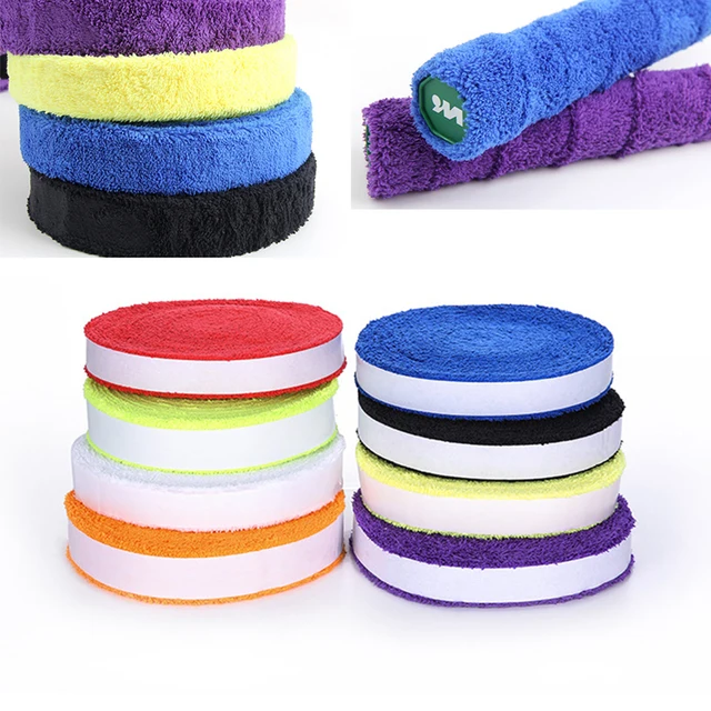 Custom Wholesale Absorbent Fibres Tennis Towel Grip 10m Towel Sweat Band Overgrip for Tennis - Absorbent and Comfortable