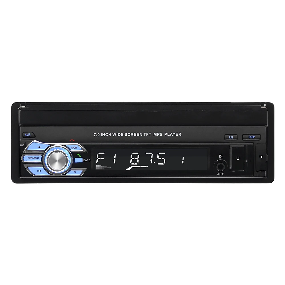 Car Radio Mp5 Player Universal Retractable Screen 1Din 7 Inch Car Radio Mirror Link Android Phone