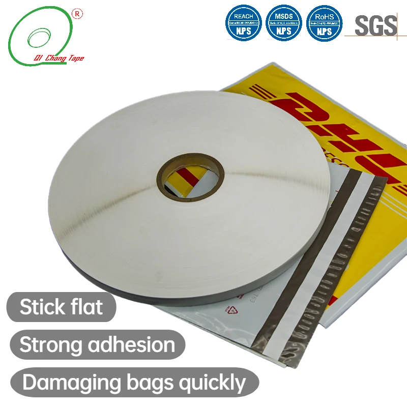 Bobbin Roll Double Sided Permanent Sealing Tape for Mailer Bag with Strong Adhesive Performance details