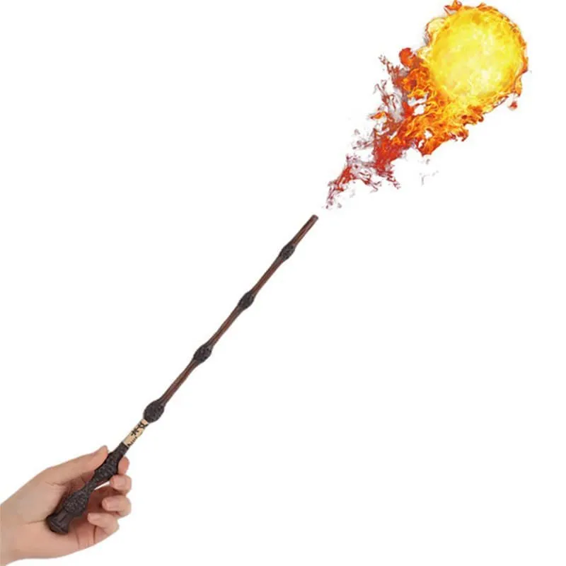 New Arrival Magic Wands Cosplay Dumbledor Voldmort Metal Core Magic With Fireball Spray Effect Halloween Gift