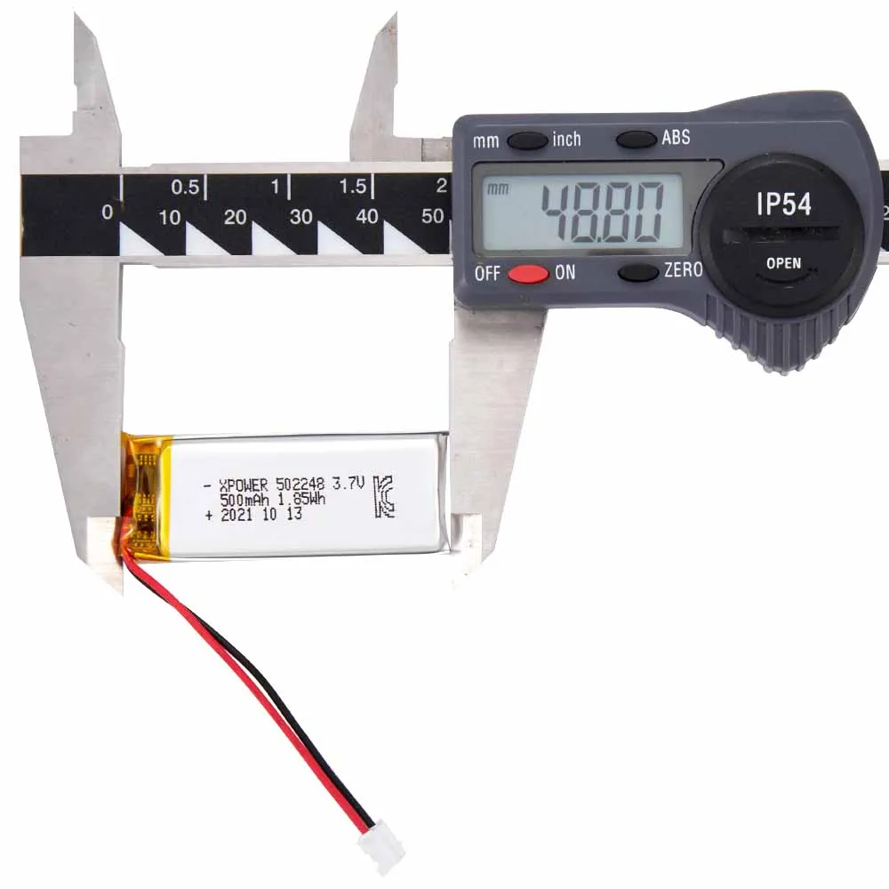 5.0*22*50mm (including Pcb) Battery Tester Of 3.7v 500mah Quality Lithium Ion Polymer Cell supplier