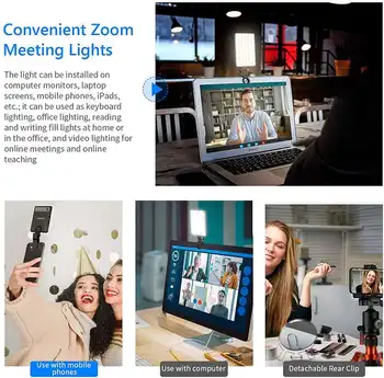 Neewer Led Video Conference Panel Light Kit with Clip and Phone Holder for IPhone/tablet/laptop with 3 Light Modes product image