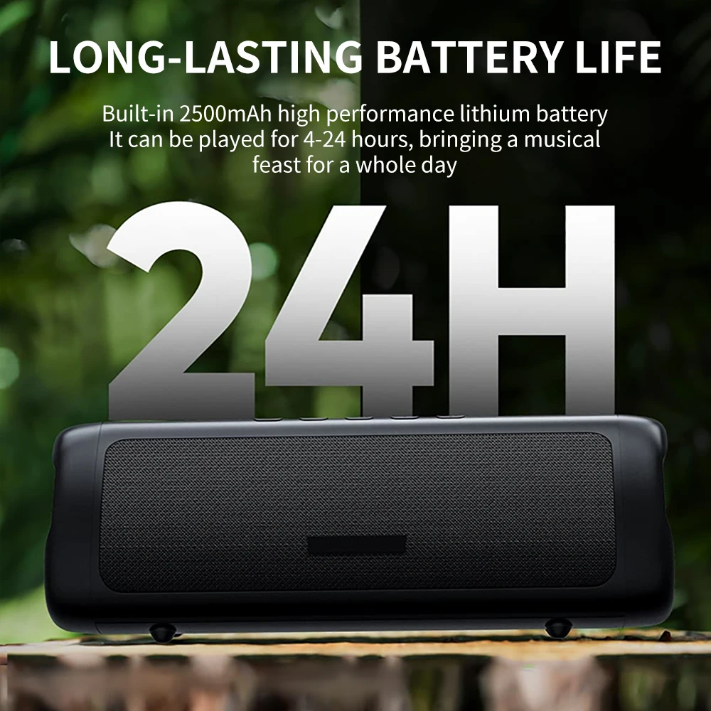 C27 Blue-tooth Speaker 20W Wireless Speaker With Deep Bass 24H Playtime IPX7 Waterproof Bluetooth 5.3 Portable Speaker With Led_voghion.com