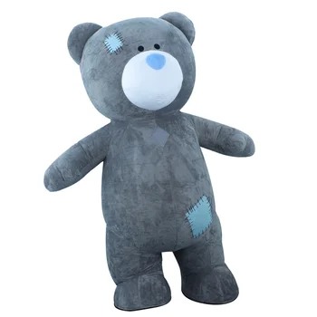 MOQ 1 PCS Inflatable Bear Mascot Costumes Giant Gray Bear Halloween Mascot Inflatable Lion Mascot Costume For Advertising