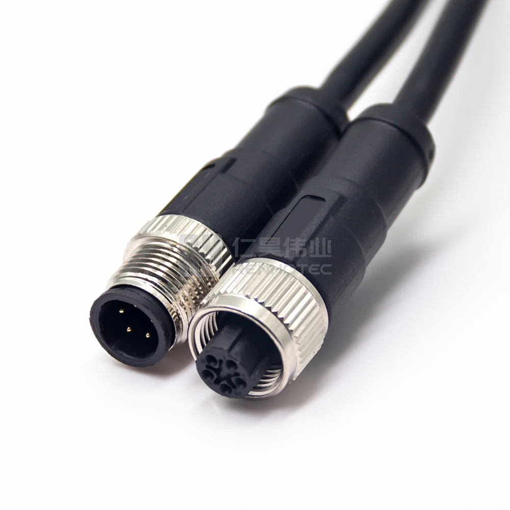 Lot De 2 Connecteurs M12 Mâles 4 Broches Codés D - Pour Ethernet Industriel, Profinet, EtherCAT, IP67, Câble CAT5E, 250V 4A - 11