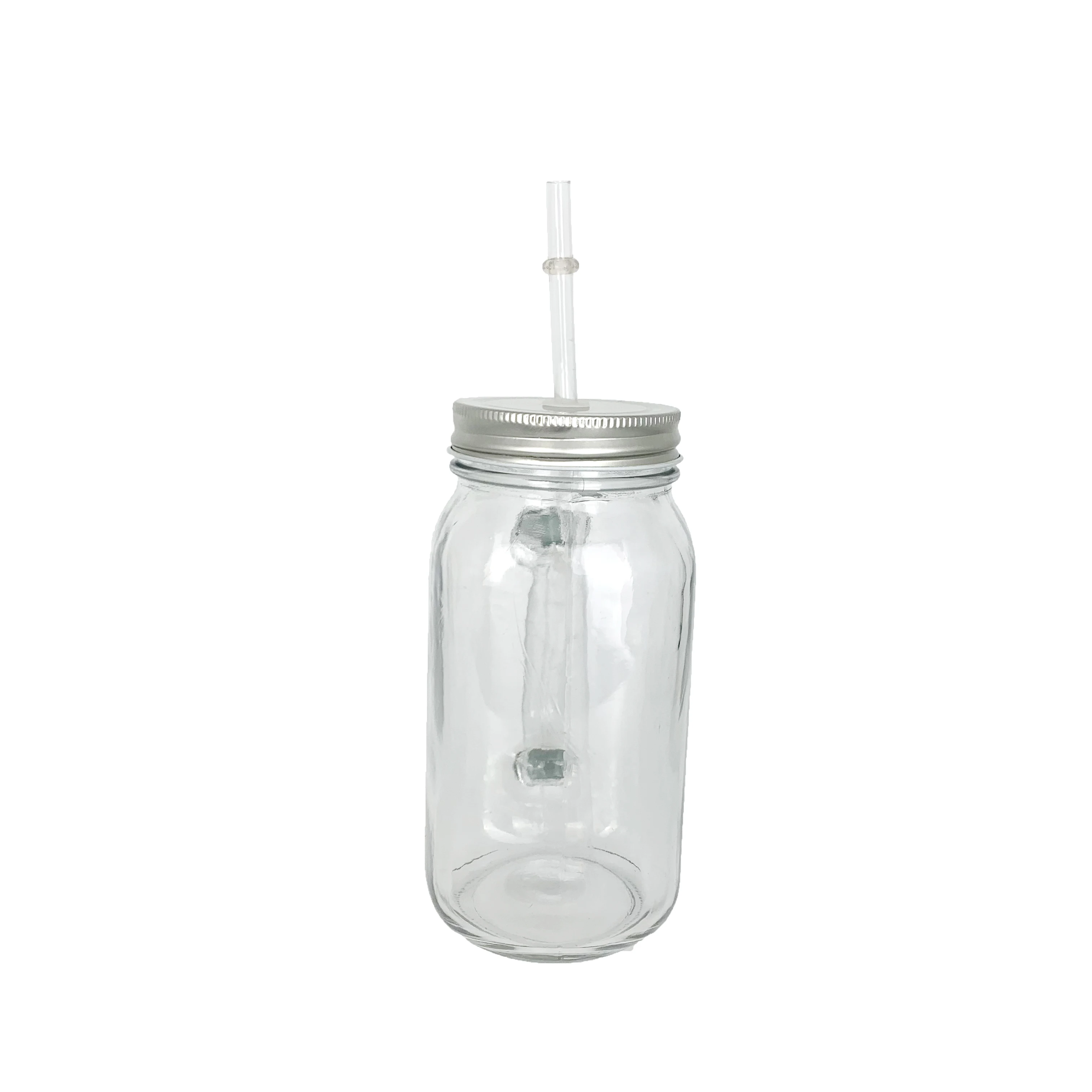 Clear Color 16oz 480ml Ice Cold Drink Mason Jar Mug with Handle