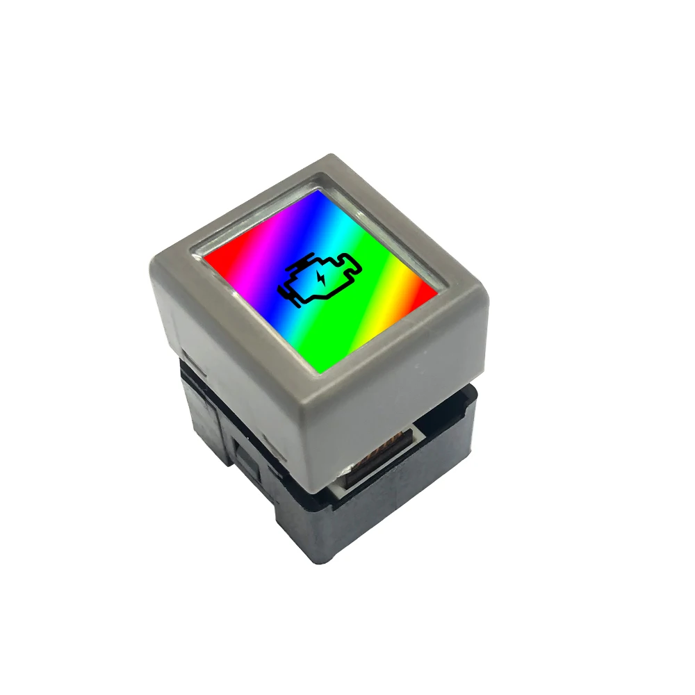NKK RGB Backlight SPI Led Lcd Oled Display Screen Momentary Programmable Push Button Smart Switch