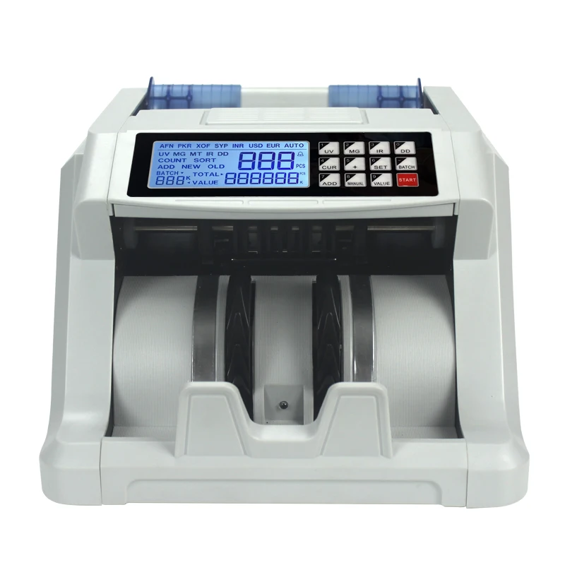 Big Screen Calculate Money Counter Money Detector With Calculator Money Counting Machine UV/MG/IR for USD EURO GBP  SAR