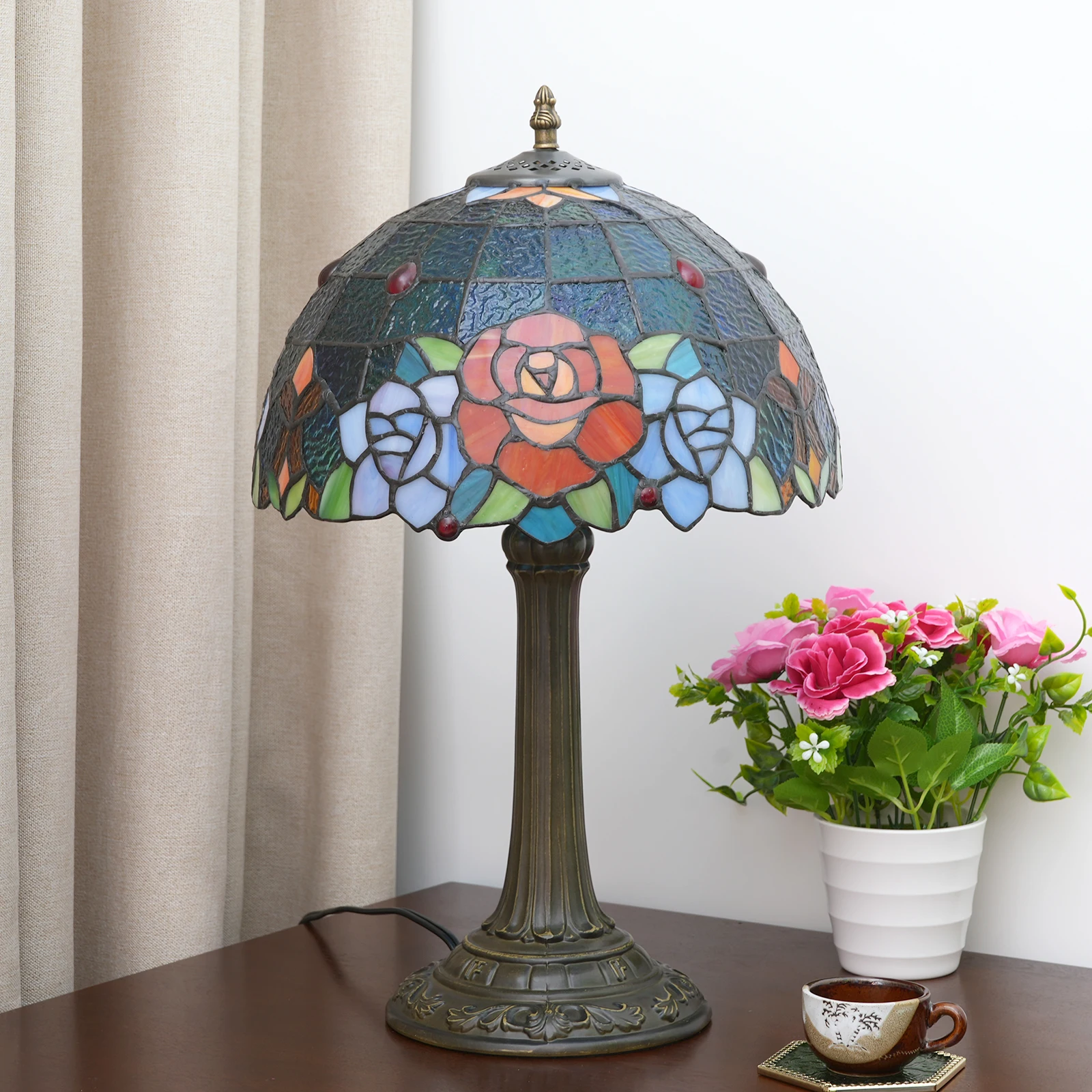 ケマ・クール ティファニースタイルのテーブルランプ LED Amazon.co.jp : ティファニースタイルランプ 8インチ ステンドグラス