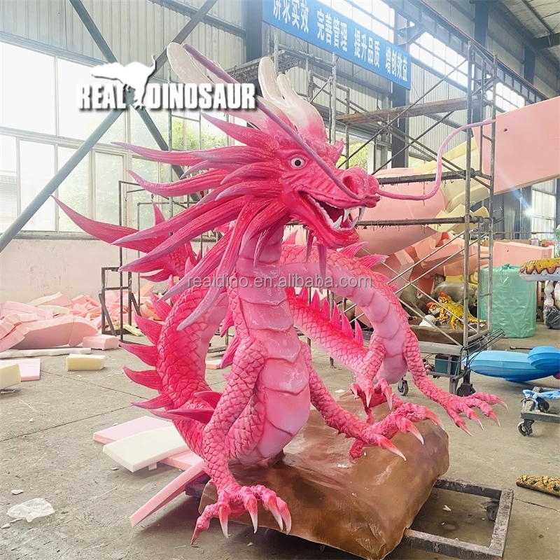 Shopping Mall Large Dragon Model Life Size Animatronic Dragon Robot