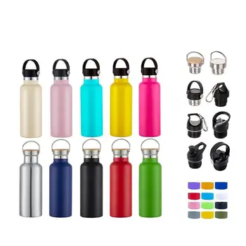 Custom Logo 500ml Eco-Friendly Recycled Stainless Steel Tumblers 17oz/20oz/25oz/32oz Capacity Bamboo Lid Different Colors Travel