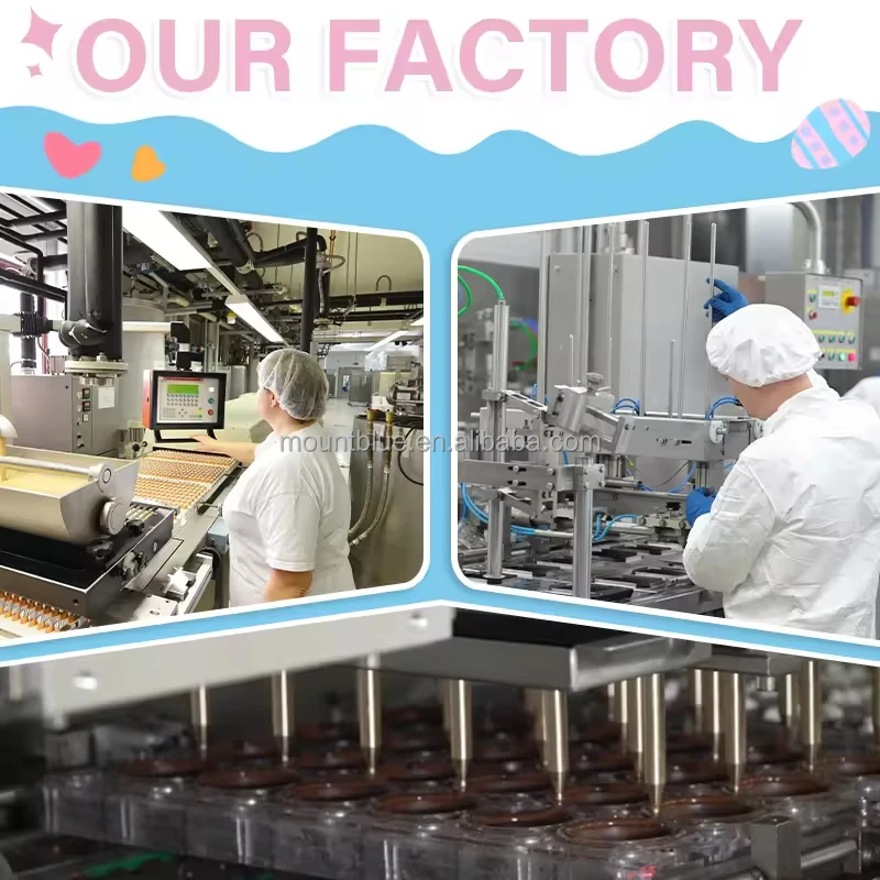Chocolate Fountain of Chocolates and Sweets Candy Beans Making by Technical Chocolate Production Line