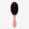 Marble Pink Acetate Hair Brush L