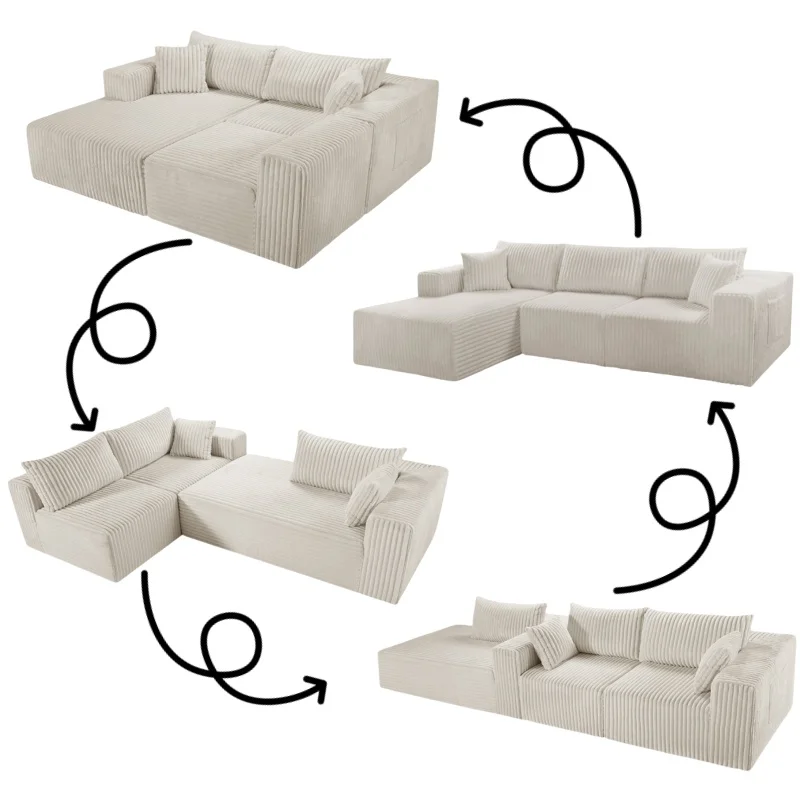 Compressed Foam Vacuum Sealed Compressor Sponge Modern Luxury Canapé Sectional Juego De Sofas De Lujo Couch in a Box