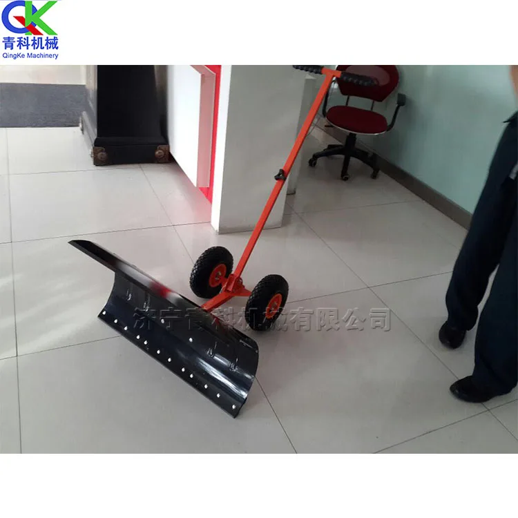 Manual OEM Tool Car Telescopic Steel Handle Snow Shovels Plough 2 Wheel Snow Shovels