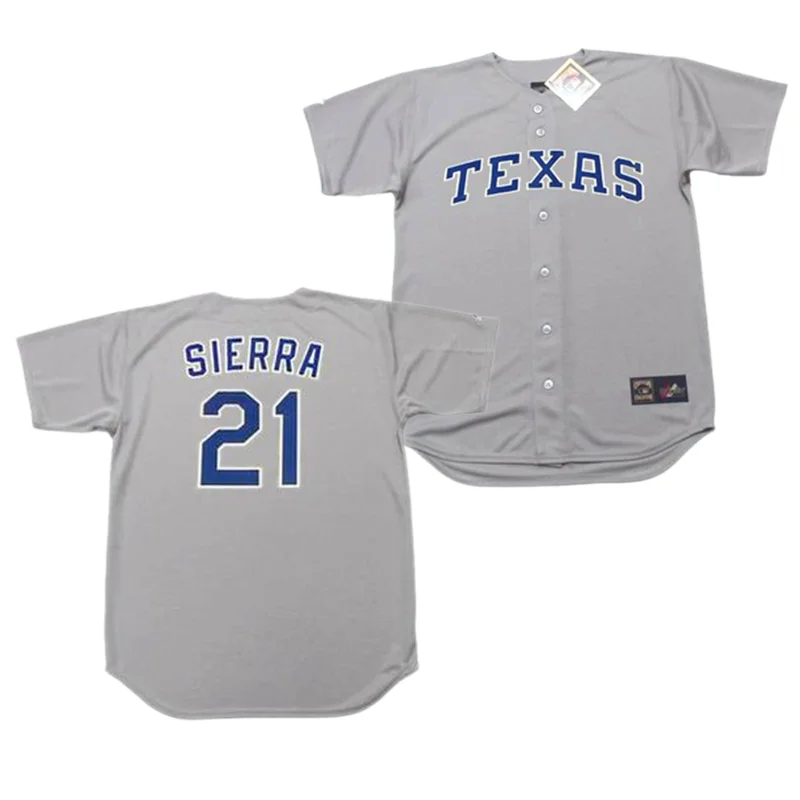 Wholesale Men's Texas 16 LEE MAZZILLI 17 MICKEY RIVERS 19 JUAN GONZALEZ 21  REUBEN SIERRA 25 BUDDY BELL Baseball Jersey Stitched S-5XL From  m.