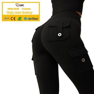 Women Hot Sale Gym Leggings Peach Sports Pocket Pants Female High Waist Running Yoga Leggins