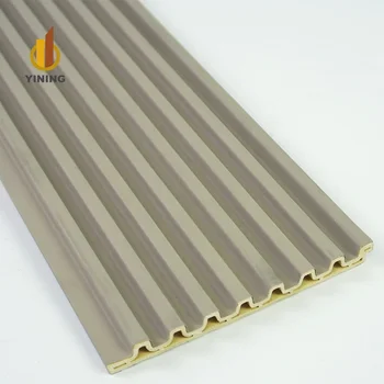 YINING Fluted Slat PVC 3D Wall Covering Panel for Hotel Room Customized WPC Wall Panel Grills Home Decor