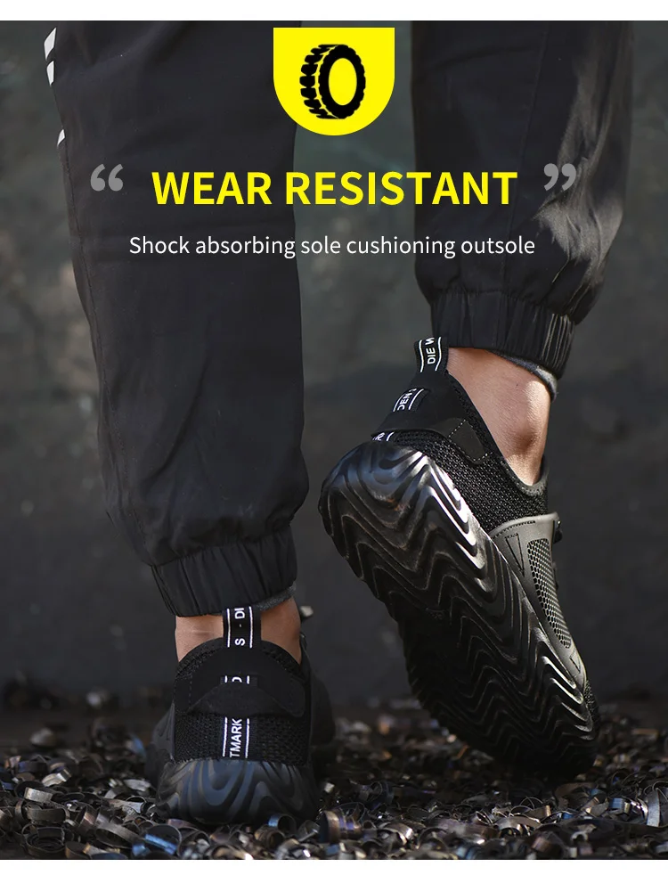401-Good Quality Summer Sport Engineers Working LightWeight Safety Shoes for Men, Breathable  Breathable Steel Toe Safety Shoes