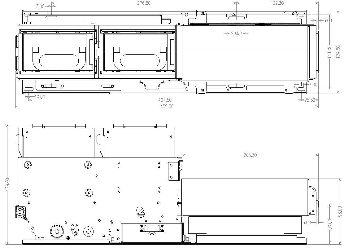 SYNCOTEK 자동 RS232 RFID 금속 스마트 2 스태커 카드 디스펜서 주차 자동 판매기