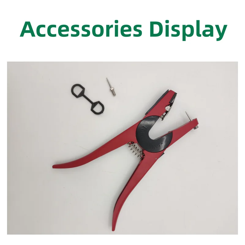 Sheep Goat Cow Cattle  Automatic Lock Ear Tag Pliers Red Metal Ear Tag Applicator for Animal Ear Tag