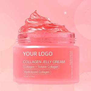 White Label Face Gel Beauty Niacinamide Whitening Moisturizing Anti Aging Glowing Pink Collagen Jelly Cream