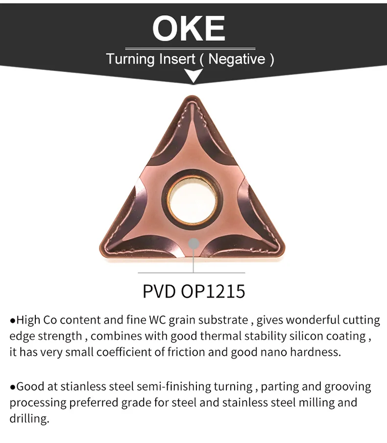 Tungsten Carbide Insert Oke Original Semifinishing Carbide Inserts