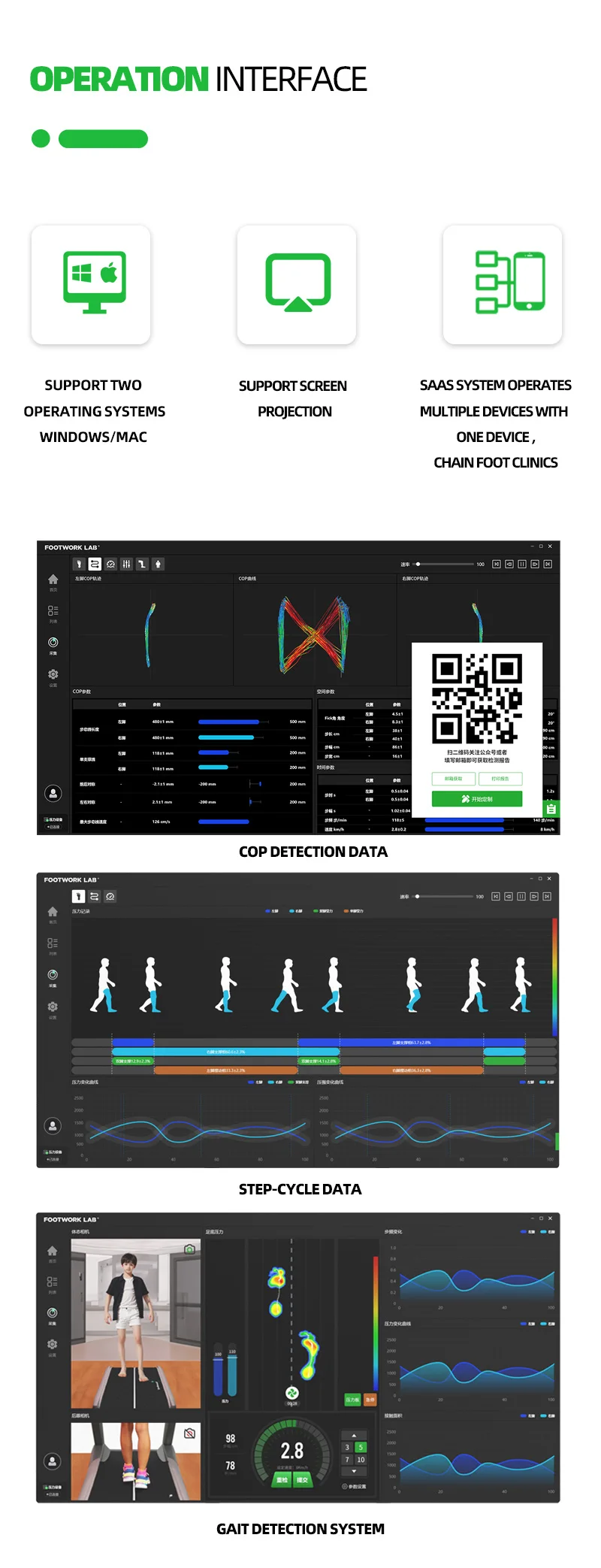 Foot Pressure Sensor Motion Capture Equipment Gait Analysis Training ...