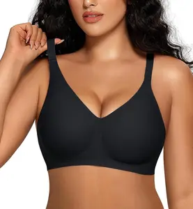 Wireless Jelly Bras for Women No Underwire with Support - S-3XL Seamless Bralettes Everyday Comfort Tshirt Padded Bra