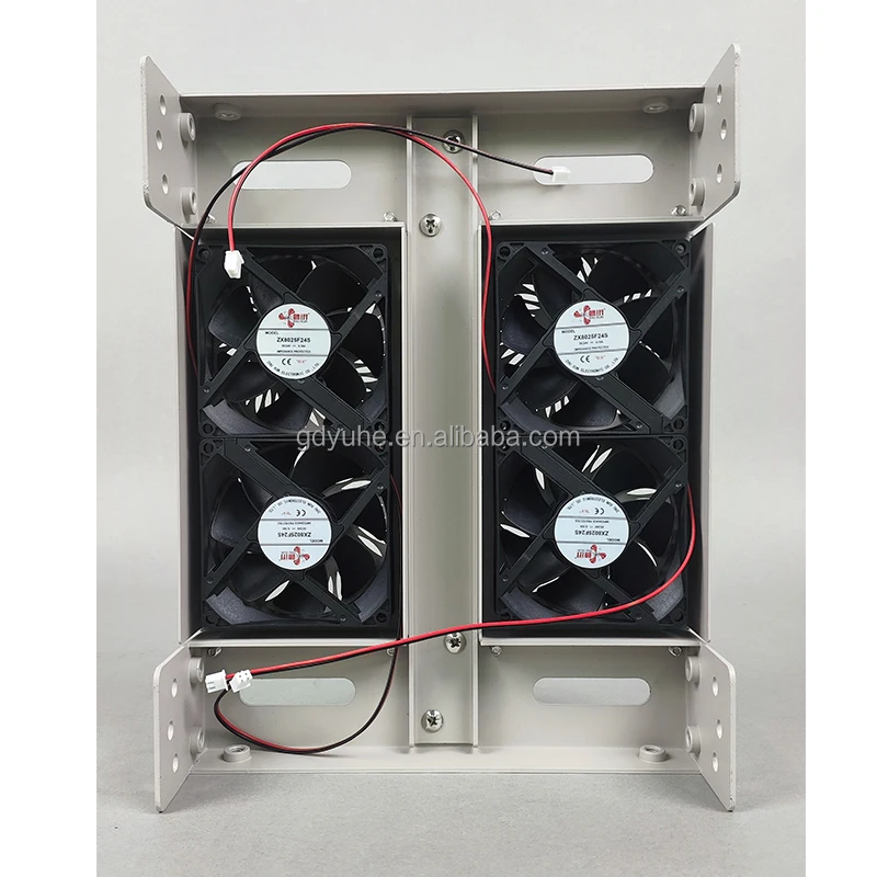 Weatherproof Aluminum Project Box Fan Cooling Electronic Enclosure Case