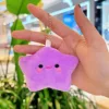 Chaîne de perles étoile smiley violet