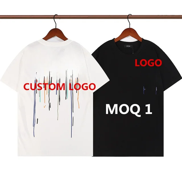 custom free Logo MOQ 1 screen printing  230 gms oversized heavyweight t shirt men's t-shirts