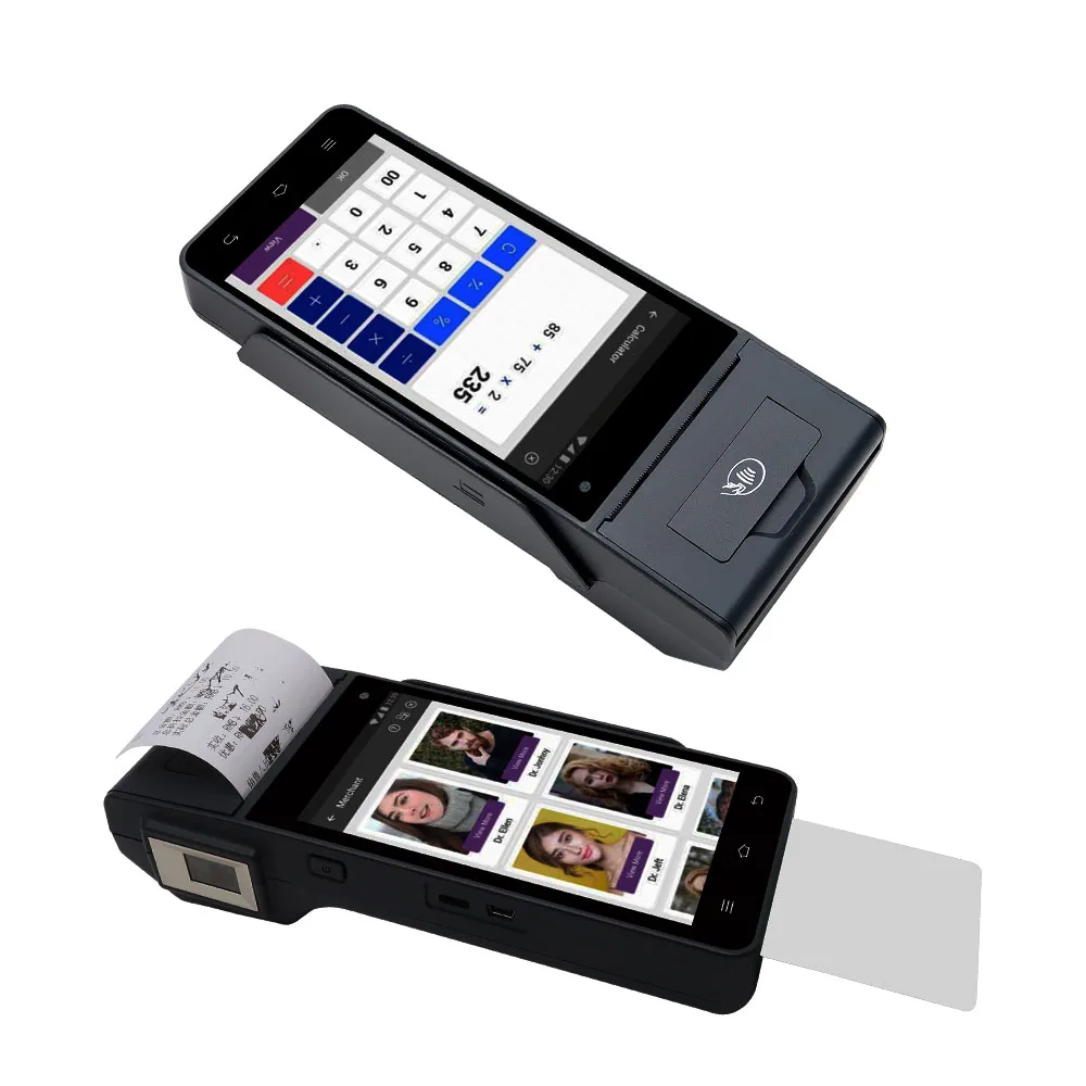ZCS Z90 Smart Biometric Machine with Multiple Finger Sensor POS  Ticket Printing Mobile POS Machine