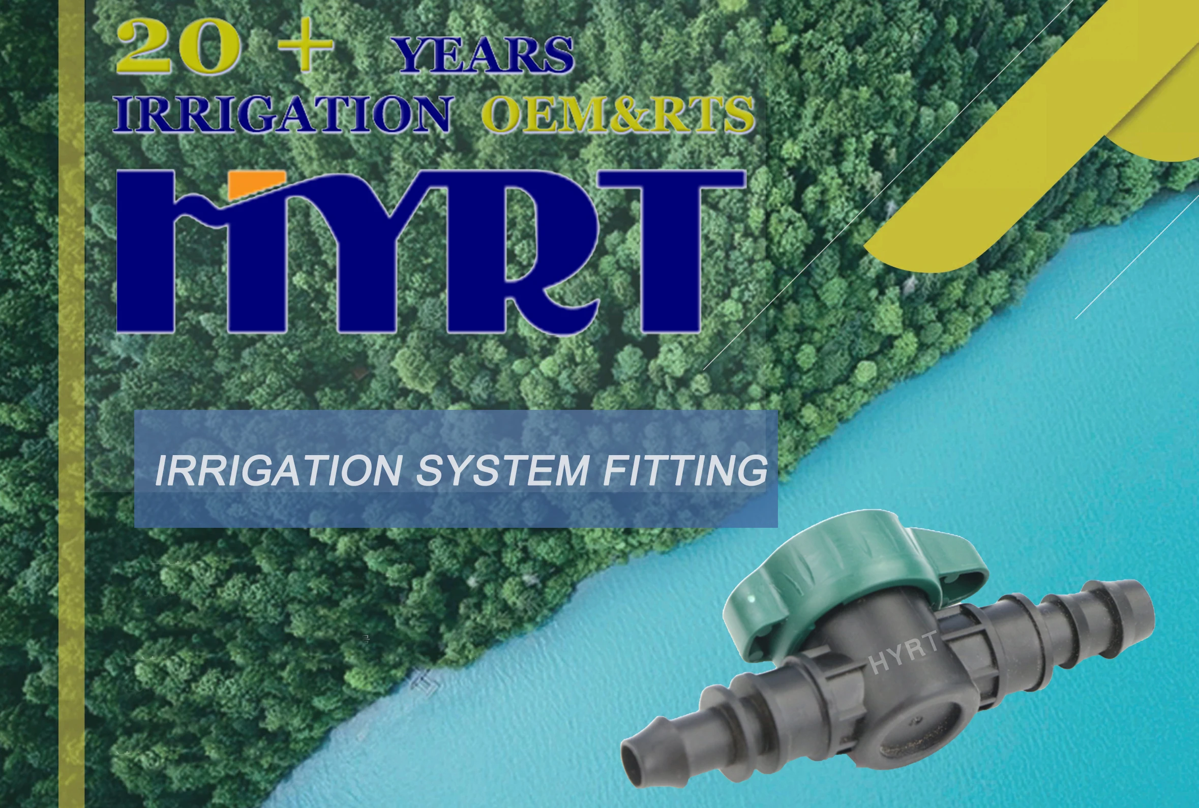 Drip Irrigation Tape Fittings 16mm X 16mm Plastic Mini Barbed Valve For