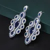 Pendientes de cristal azul