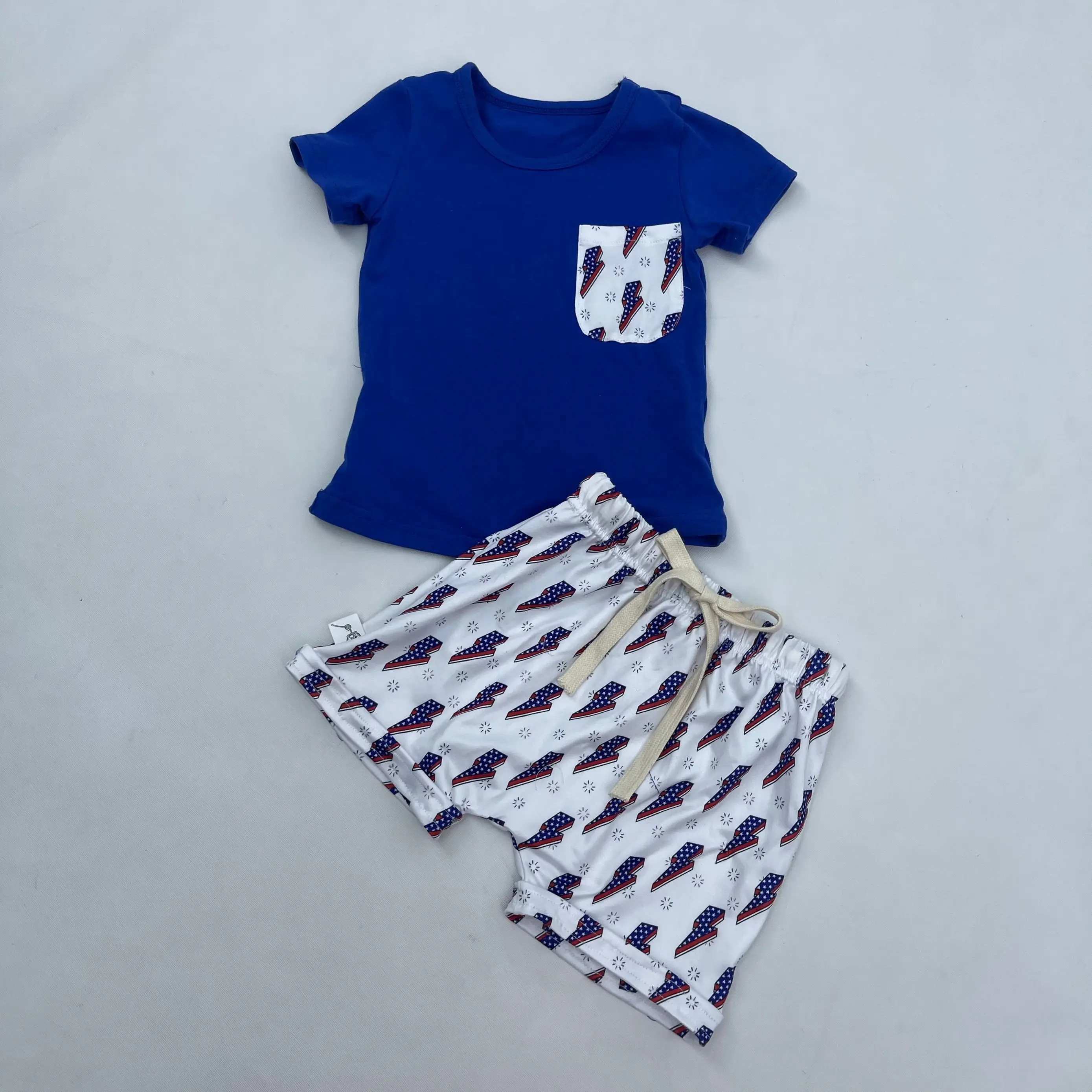 Custom Toddler Boy Clothes Summer Back To School Pocket Tshirt Shorts