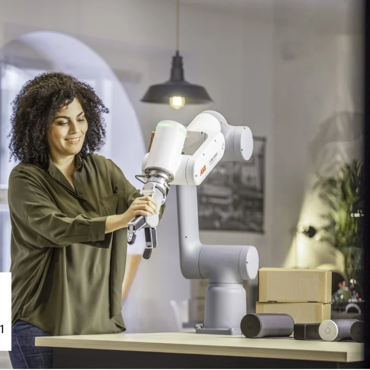 AGV Robot GoFa CRB 15000 With CNGBS Robotic Gripper for Automated Handling As Collaborative Robot