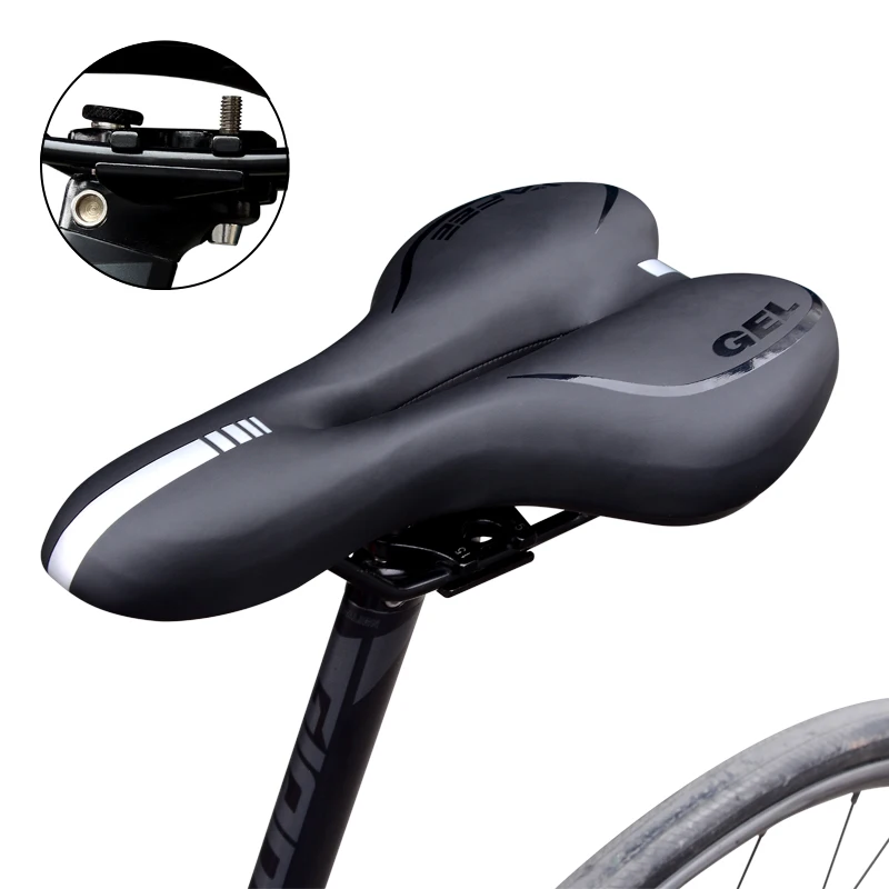 Bike Leather Saddle Professional Road Mountain MTB Gel Bicycle Seat Saddle