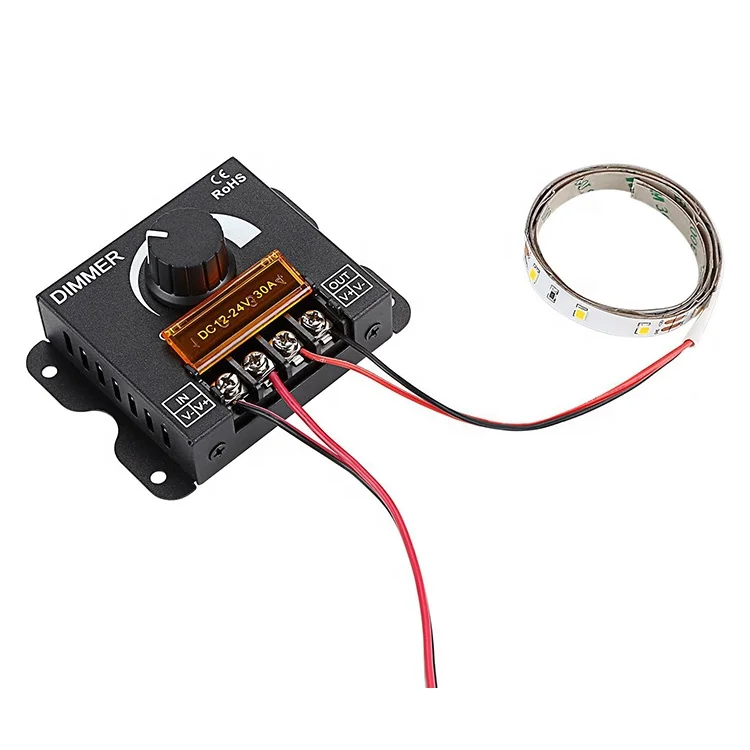 LED Monochrome Bar Switch DC 12V 24V Lights Flood Lamp Lighting Fixture Grow Light Dimmer Controller for LED Dimming