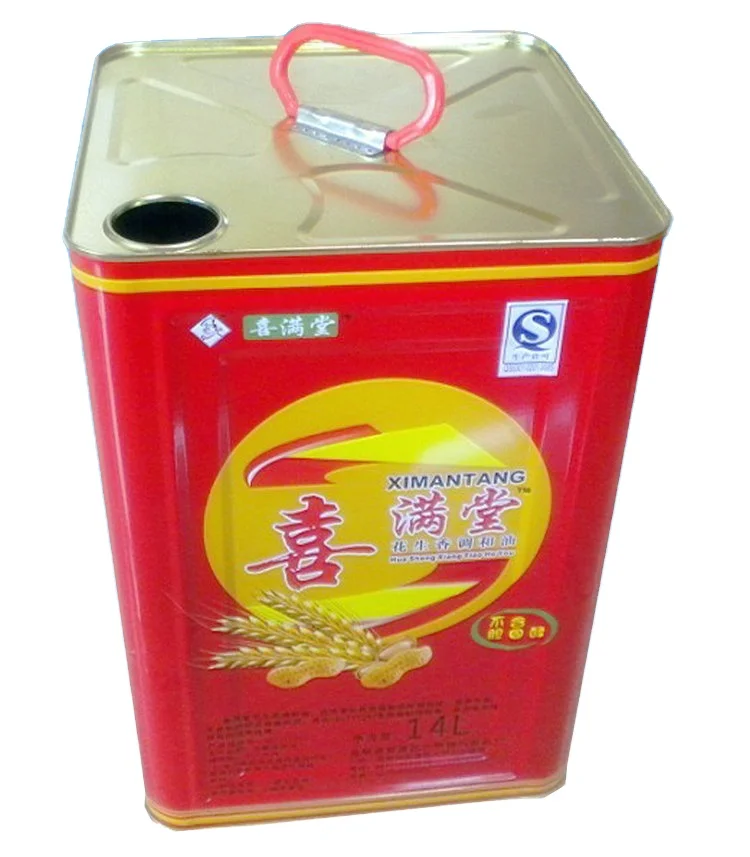 Food Grade Olive Oil Tin Can with CMYK 4 Color Printing and Plastic Lids Custom Size Low MOQ