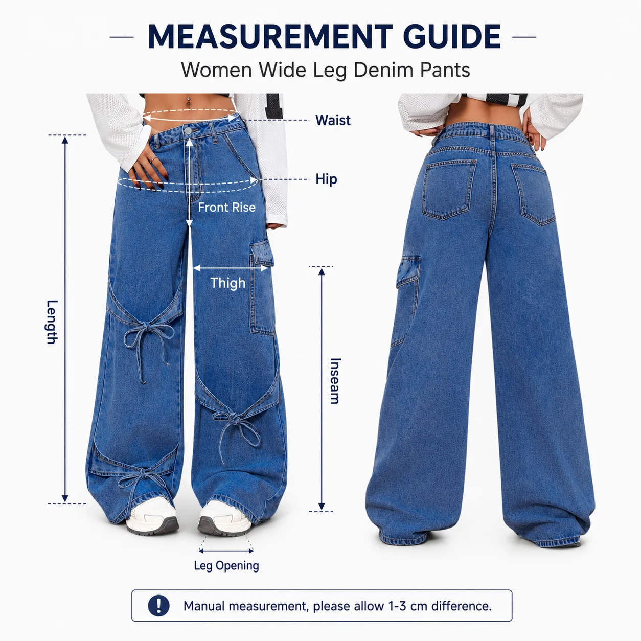 Ssy American Style Bow Tie Overalls Denim Jeans Women's Casual Summer Straight-leg Plus-size Women's Trousers