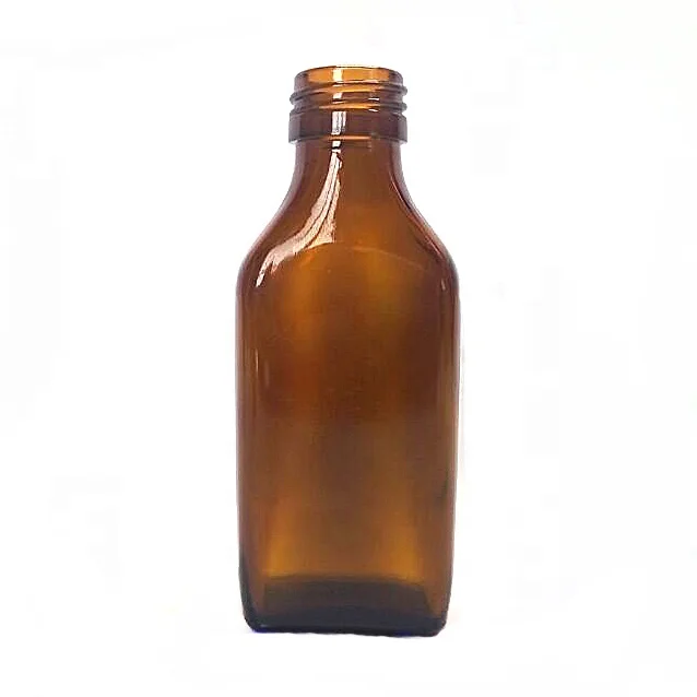 
Оптовая продажа, квадратная янтарная бутылка для жидкости объемом 100 мл 