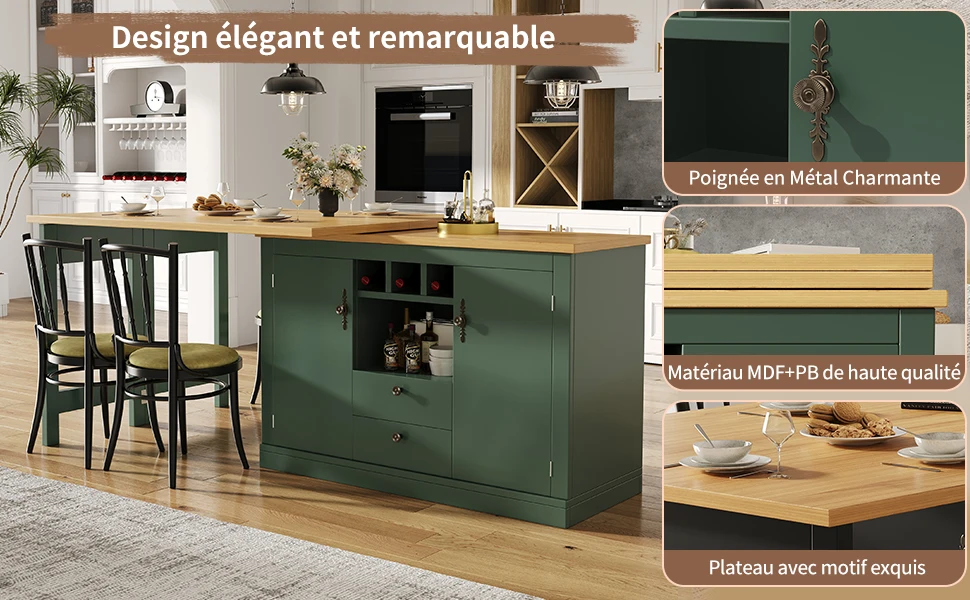 Table bar sideboard espace de rangement généreux